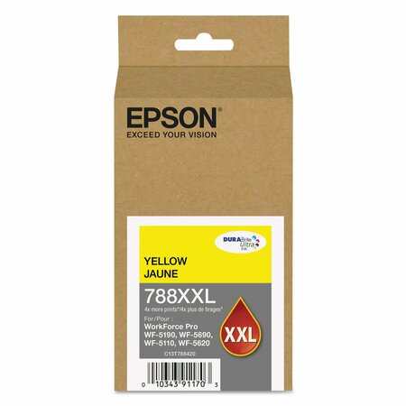 EPSON T788XXL420 (788XXL) DURABrite Ultra XL PRO High-Yield Ink, Yellow T778XXL420